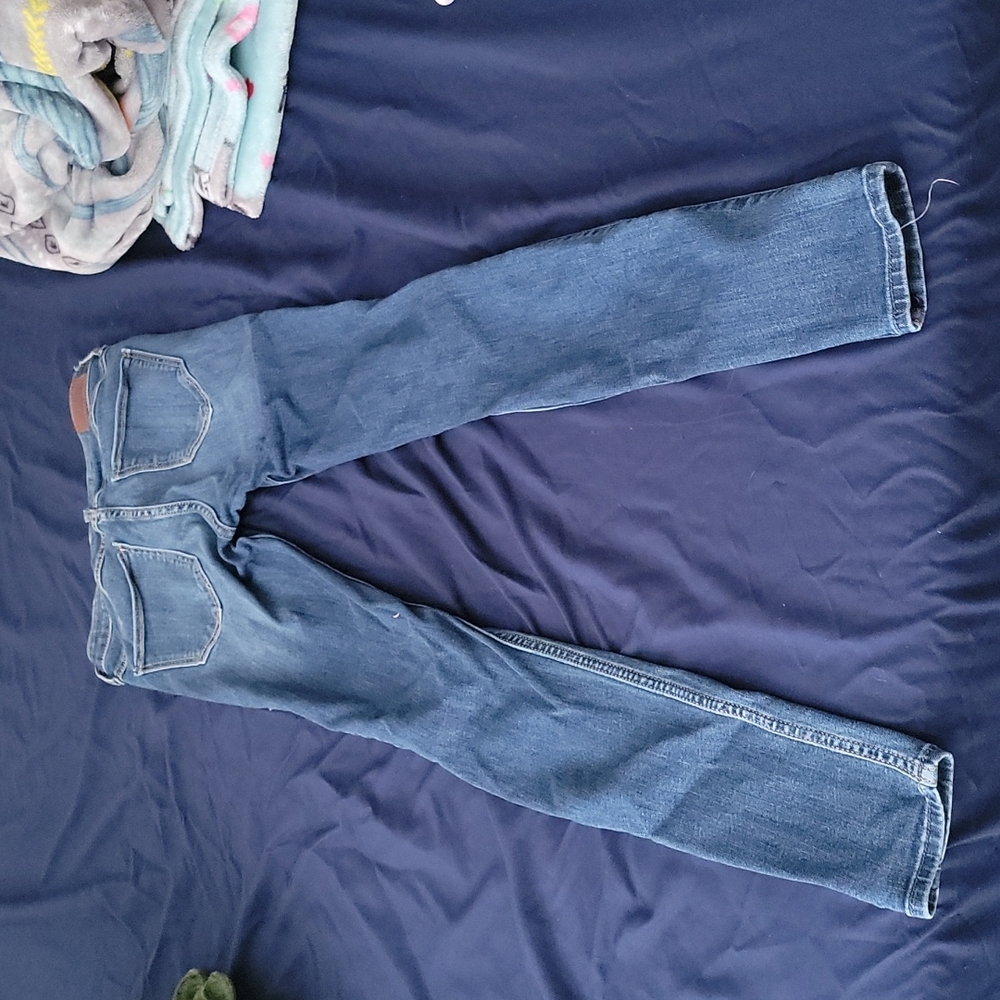 Hollister blue jeans size 1 long W15 L32 midrise super skinny